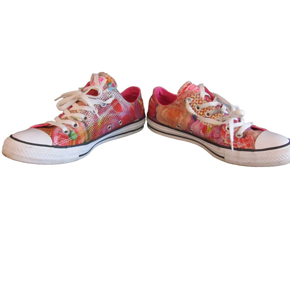 Converse Shoes - Converse Womens 8.5 Pink Rose Digital Floral 553298F Sneakers Shoes